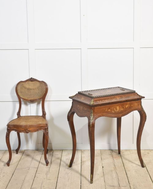 19TH CENTURY MAHOGANY INLAID JARDINERE PLANTER - ADDITIONAL PHOTO 9