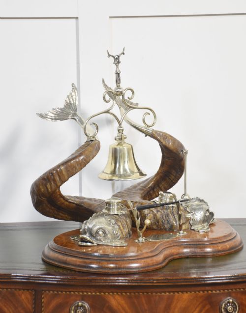 19TH CENTURY DOLPHIN INKSTAND - ADDITIONAL PHOTO 3