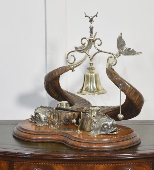 19TH CENTURY DOLPHIN INKSTAND - ADDITIONAL PHOTO 6