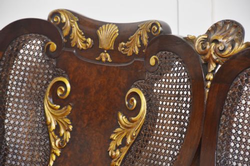 WALNUT BERGERE THREE SEATER SOFA - ADDITIONAL PHOTO 2