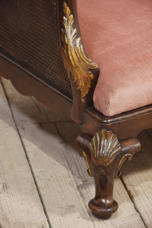 WALNUT BERGERE THREE SEATER SOFA - ADDITIONAL PHOTO 8