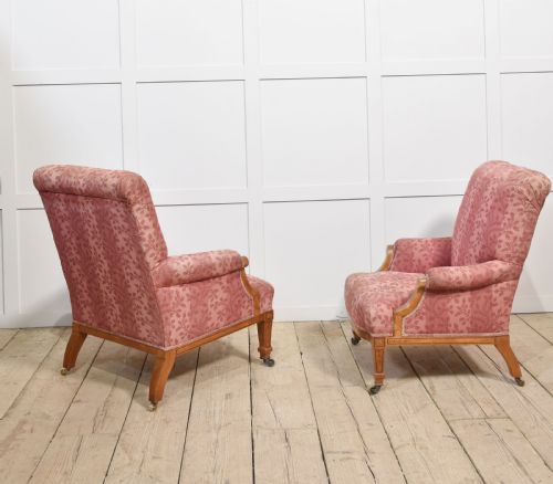 PAIR OF SATINWOOD LOUNGE CHAIRS - ADDITIONAL PHOTO 10