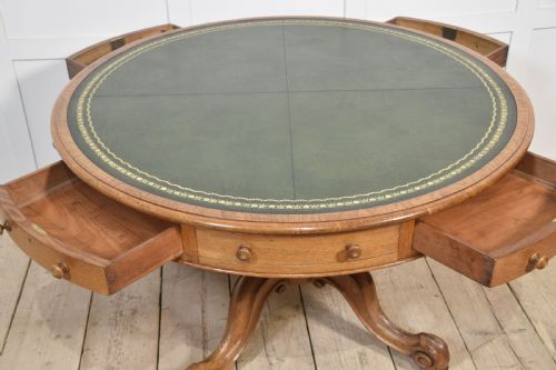 19TH CENTURY OAK DRUM TABLE - ADDITIONAL PHOTO 7