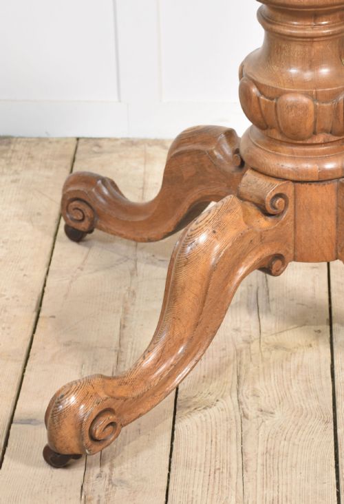 19TH CENTURY OAK DRUM TABLE - ADDITIONAL PHOTO 8