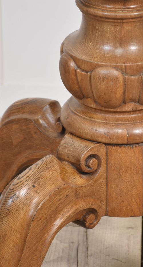 19TH CENTURY OAK DRUM TABLE - ADDITIONAL PHOTO 9