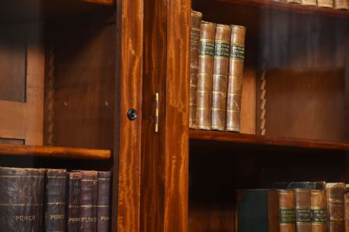 19TH CENTURY MAHOGANY LIBRARY BREAKFRONT BOOKCASE - ADDITIONAL PHOTO 10