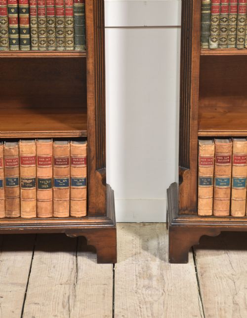 PAIR OF WALNUT INLAID BOOKCASE - ADDITIONAL PHOTO 1
