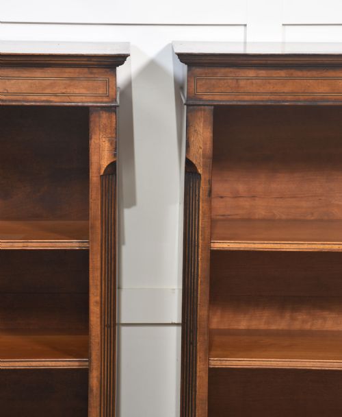 PAIR OF WALNUT INLAID BOOKCASE - ADDITIONAL PHOTO 11