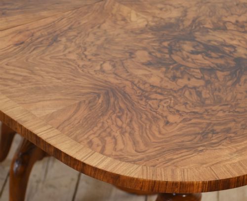 REGENCY STYLE WALNUT TWIN PILLAR DINING TABLE - ADDITIONAL PHOTO 2