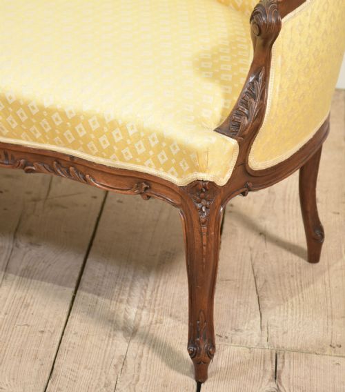 WALNUT FRAMED TWOSEATER SETTEE - ADDITIONAL PHOTO 12