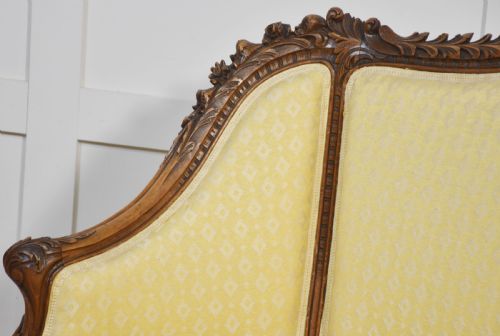 WALNUT FRAMED TWOSEATER SETTEE - ADDITIONAL PHOTO 13