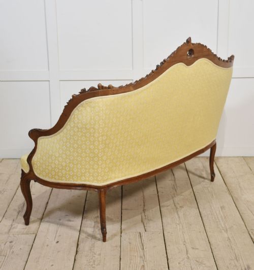 WALNUT FRAMED TWOSEATER SETTEE - ADDITIONAL PHOTO 14