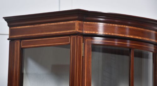 MAHOGANY BOW FRONT DISPLAY CABINET - ADDITIONAL PHOTO 8