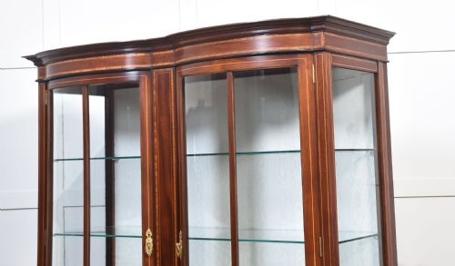MAHOGANY BOW FRONT DISPLAY CABINET - ADDITIONAL PHOTO 11