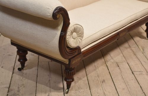 REGENCY MAHOGANY BRASS INLAID SETTEE - ADDITIONAL PHOTO 9