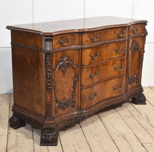 CHIPPENDALE REVIVAL CARVED MAHOGANY SIDEBOARD - ADDITIONAL PHOTO 4