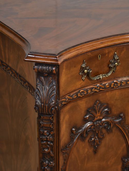 CHIPPENDALE REVIVAL CARVED MAHOGANY SIDEBOARD - ADDITIONAL PHOTO 8