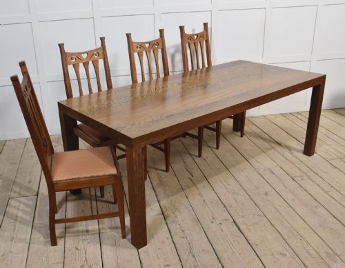 RECTANGULAR OAK DINING TABLE - ADDITIONAL PHOTO 1