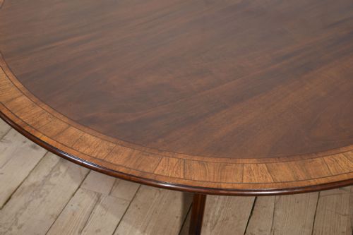 MAHOGANY CROSS BANDED CIRCULAR DINING TABLE - ADDITIONAL PHOTO 6
