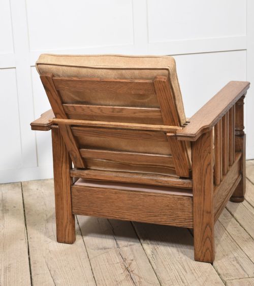 PAIR OF OAK RECLINING ARMCHAIRS - ADDITIONAL PHOTO 11