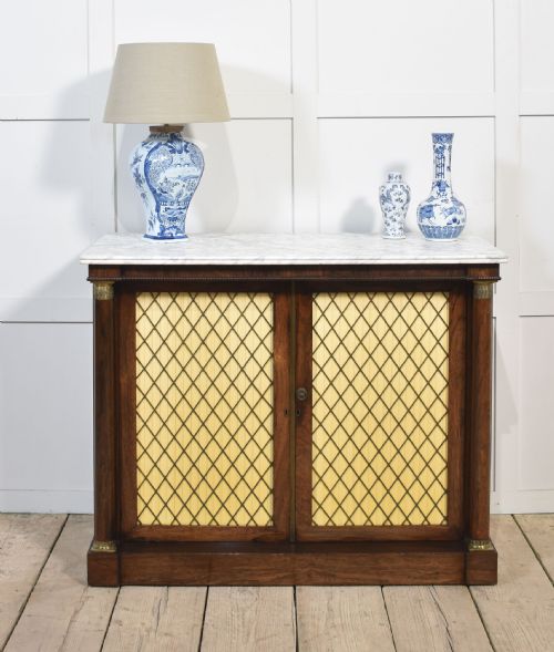 19TH CENTURY ROSEWOOD TWO DOOR CABINET - ADDITIONAL PHOTO 3