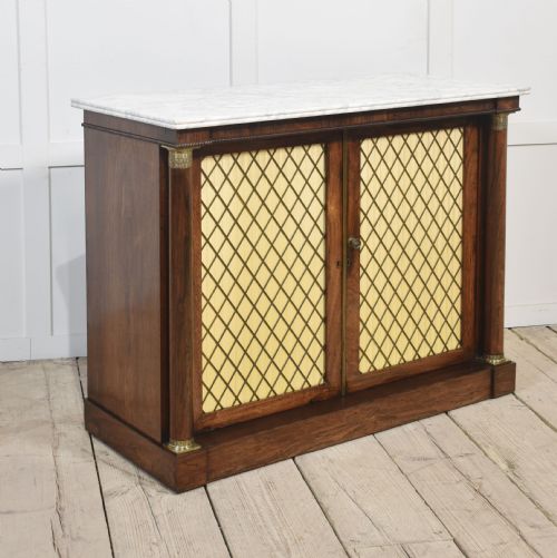 19TH CENTURY ROSEWOOD TWO DOOR CABINET - ADDITIONAL PHOTO 6
