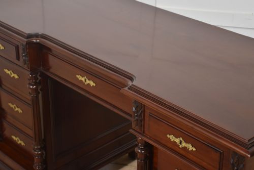 CARVED MAHOGANY DESK - ADDITIONAL PHOTO 4