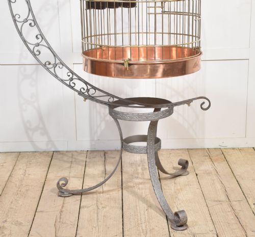 SUBSTANTIAL BRASS BIRD CAGE - ADDITIONAL PHOTO 10
