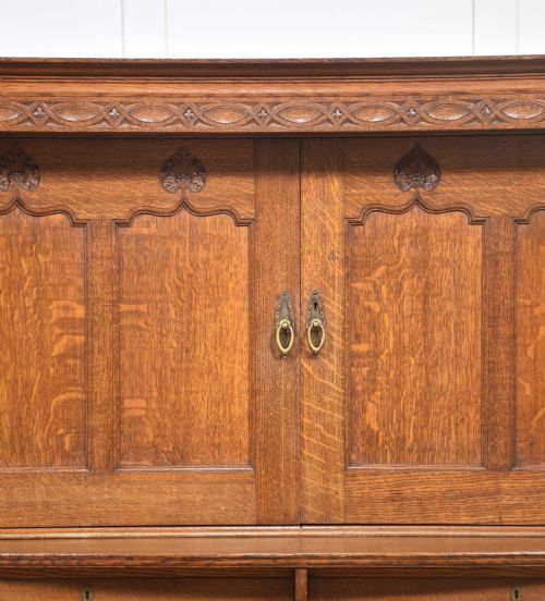 ARTS CRAFTS OAK CUPBOARD - ADDITIONAL PHOTO 5