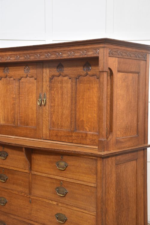 ARTS CRAFTS OAK CUPBOARD - ADDITIONAL PHOTO 12
