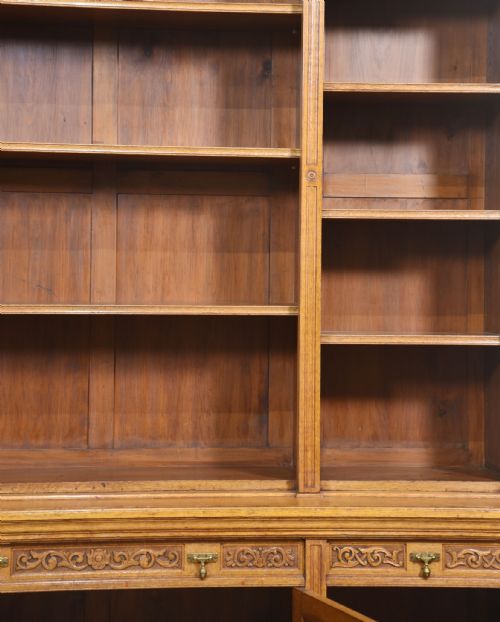 LARGE CARVED OAK BOOKCASE - ADDITIONAL PHOTO 18