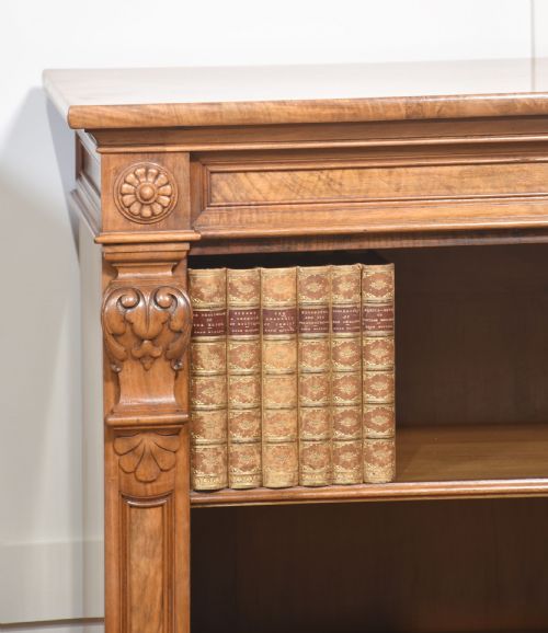 PAIR OF 19TH CENTURY WALNUT OPEN BOOKCASES - ADDITIONAL PHOTO 8
