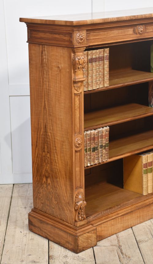 PAIR OF 19TH CENTURY WALNUT OPEN BOOKCASES - ADDITIONAL PHOTO 13