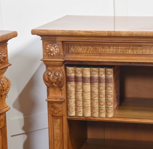 PAIR OF 19TH CENTURY WALNUT OPEN BOOKCASES - ADDITIONAL PHOTO 16