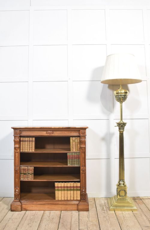 MONUMENTAL BRASS STANDARD LAMP BY HINKS - ADDITIONAL PHOTO 3