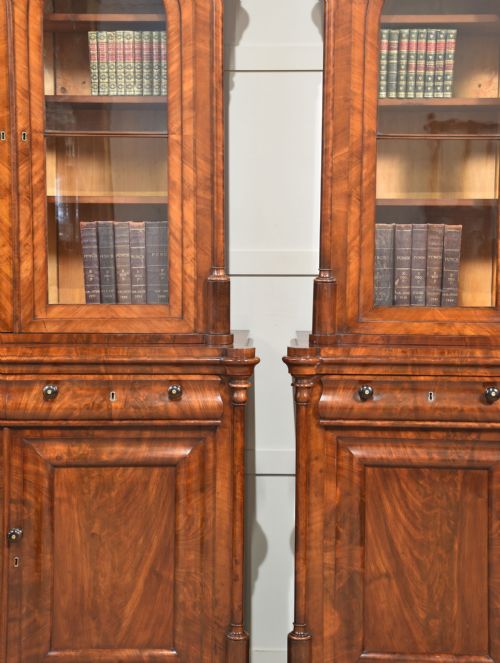 PAIR OF MAHOGANY LIBRARY BOOKCASES - ADDITIONAL PHOTO 3