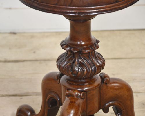 WALNUT ADJUSTABLE PIANO STOOL - ADDITIONAL PHOTO 3