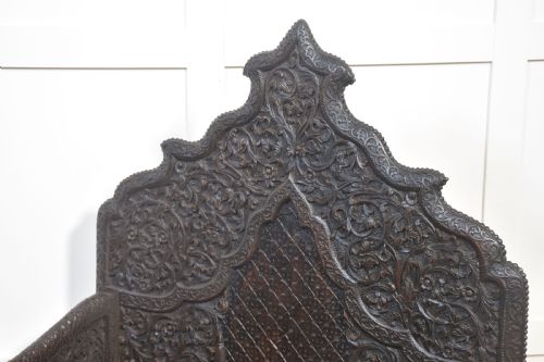 PAIR OF 19TH CENTURY CARVED CEREMONIAL ARMCHAIRS - ADDITIONAL PHOTO 13