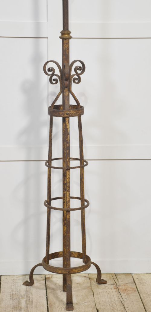 PAIR OF CAST IRON GAS LIGHT CANDELABRAS - ADDITIONAL PHOTO 2