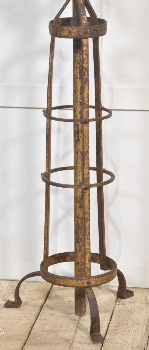PAIR OF CAST IRON GAS LIGHT CANDELABRAS - ADDITIONAL PHOTO 3