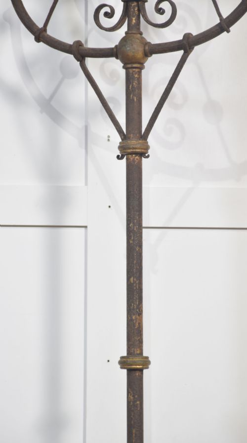 PAIR OF CAST IRON GAS LIGHT CANDELABRAS - ADDITIONAL PHOTO 4