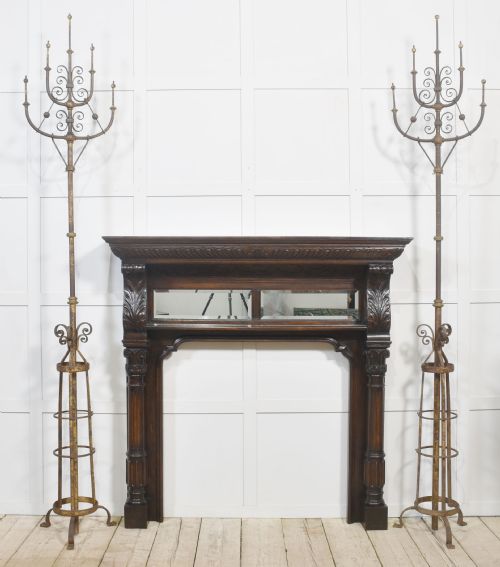 PAIR OF CAST IRON GAS LIGHT CANDELABRAS - ADDITIONAL PHOTO 6