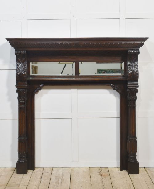 CARVED OAK FIRE SURROUND - ADDITIONAL PHOTO 2