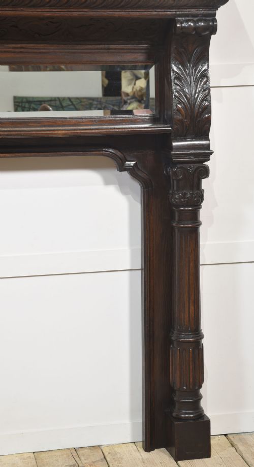 CARVED OAK FIRE SURROUND - ADDITIONAL PHOTO 7