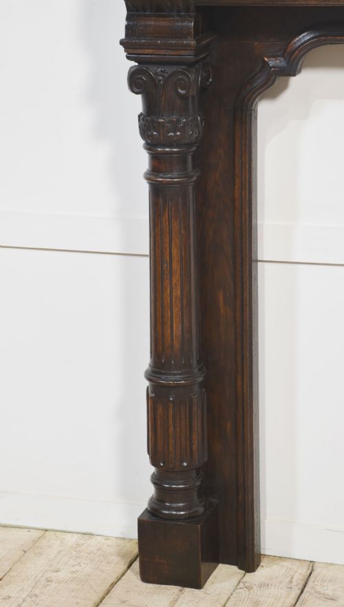 CARVED OAK FIRE SURROUND - ADDITIONAL PHOTO 8