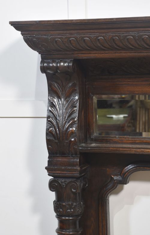 CARVED OAK FIRE SURROUND - ADDITIONAL PHOTO 9