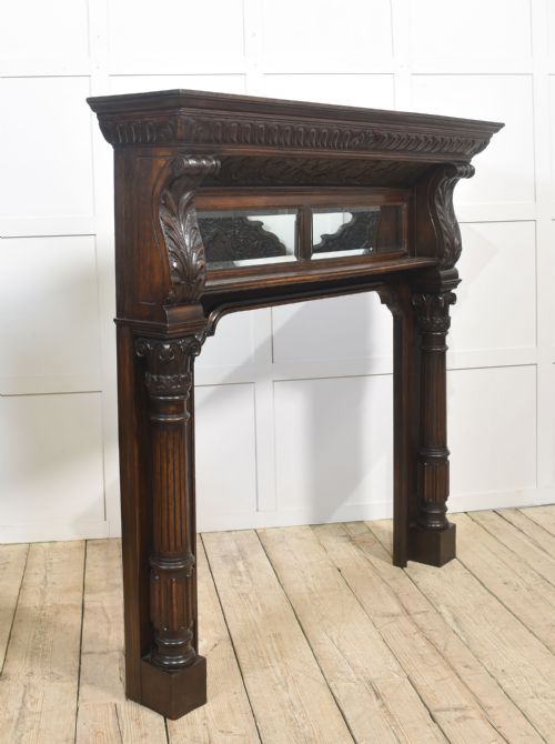CARVED OAK FIRE SURROUND - ADDITIONAL PHOTO 10