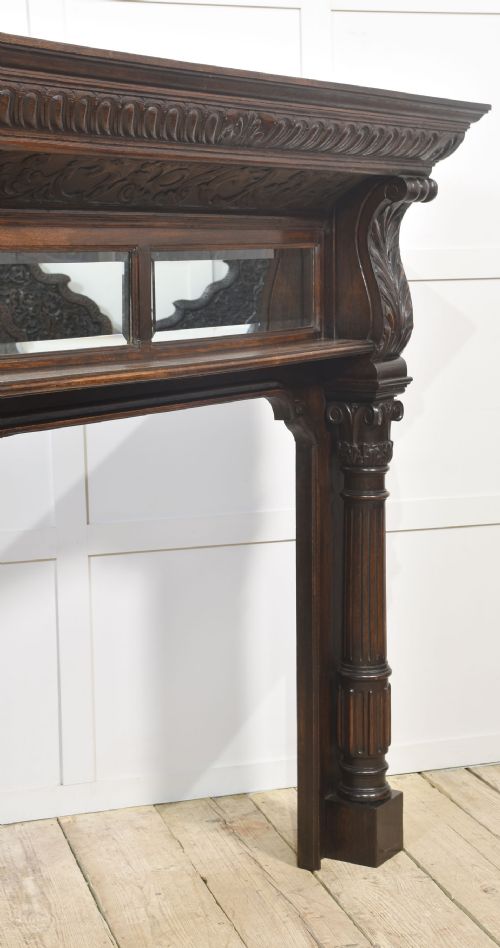 CARVED OAK FIRE SURROUND - ADDITIONAL PHOTO 13