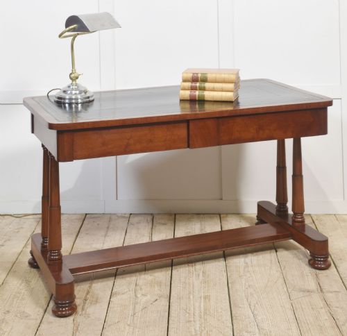 MAHOGANY TWO DRAWER WRITING TABLE - ADDITIONAL PHOTO 4