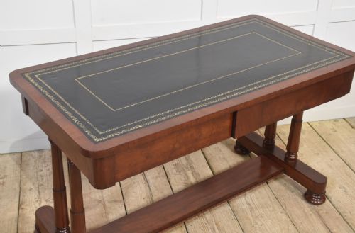 MAHOGANY TWO DRAWER WRITING TABLE - ADDITIONAL PHOTO 6